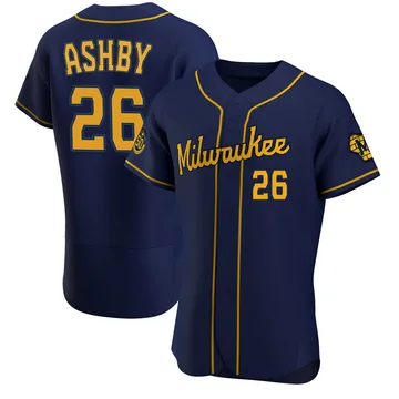 Aaron Ashby Men's Milwaukee Brewers Authentic Alternate Jersey - Navy