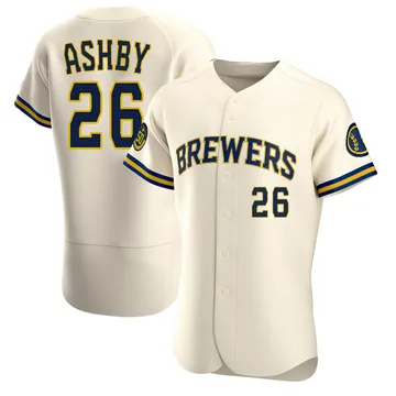 Aaron Ashby Men's Milwaukee Brewers Authentic Home Jersey - Cream