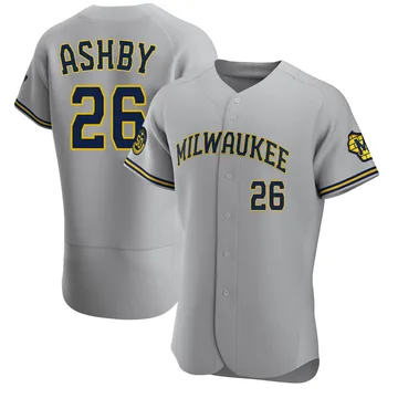 Aaron Ashby Men's Milwaukee Brewers Authentic Road Jersey - Gray