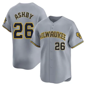 Aaron Ashby Men's Milwaukee Brewers Limited Away Jersey - Gray