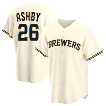 Aaron Ashby Men's Milwaukee Brewers Replica Home Jersey - Cream