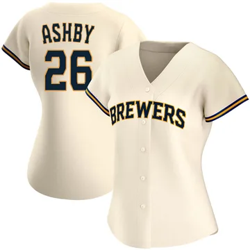 Aaron Ashby Women's Milwaukee Brewers Authentic Home Jersey - Cream