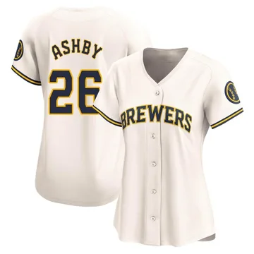 Aaron Ashby Women's Milwaukee Brewers Limited Home Jersey - Cream