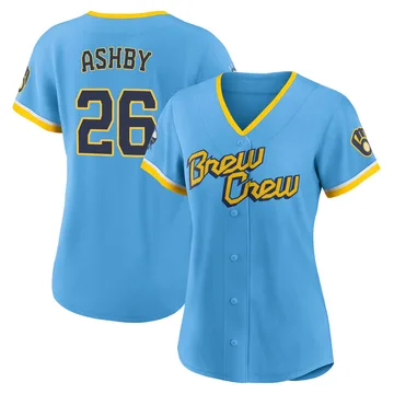 Aaron Ashby Women's Milwaukee Brewers Replica Powder 2022 City Connect Jersey - Blue