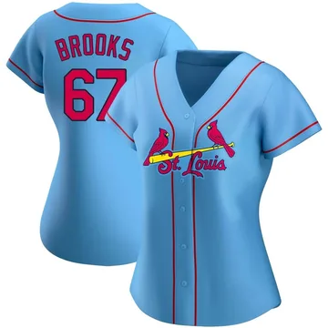 Aaron Brooks Women's St. Louis Cardinals Authentic Alternate Jersey - Light Blue