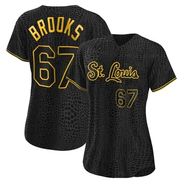 Aaron Brooks Women's St. Louis Cardinals Authentic Snake Skin City Jersey - Black