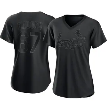 Aaron Brooks Women's St. Louis Cardinals Replica Pitch Fashion Jersey - Black