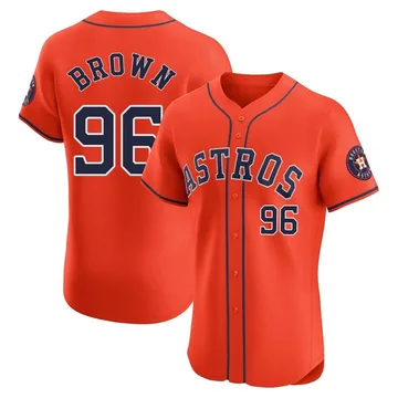 Aaron Brown Men's Houston Astros Elite Alternate Vapor Premier Jersey - Orange