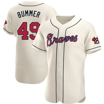 Aaron Bummer Men's Atlanta Braves Authentic Alternate Jersey - Cream