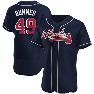 Aaron Bummer Men's Atlanta Braves Authentic Alternate Jersey - Navy