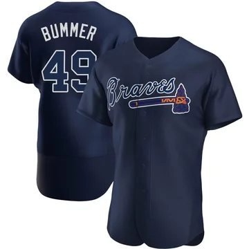 Aaron Bummer Men's Atlanta Braves Authentic Alternate Team Name Jersey - Navy