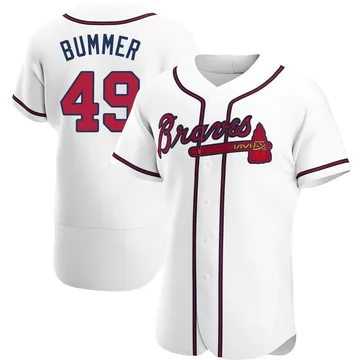 Aaron Bummer Men's Atlanta Braves Authentic Home Jersey - White