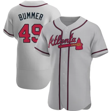 Aaron Bummer Men's Atlanta Braves Authentic Road Jersey - Gray