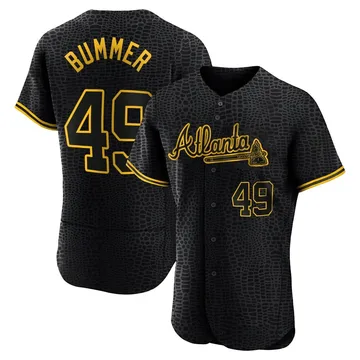 Aaron Bummer Men's Atlanta Braves Authentic Snake Skin City Jersey - Black