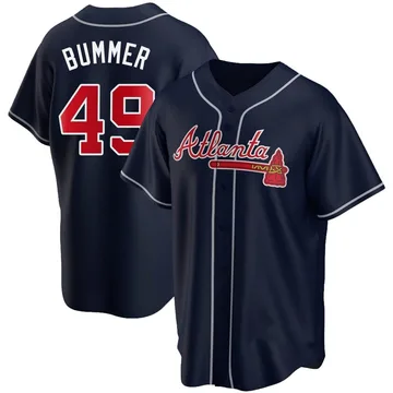 Aaron Bummer Men's Atlanta Braves Replica Alternate Jersey - Navy