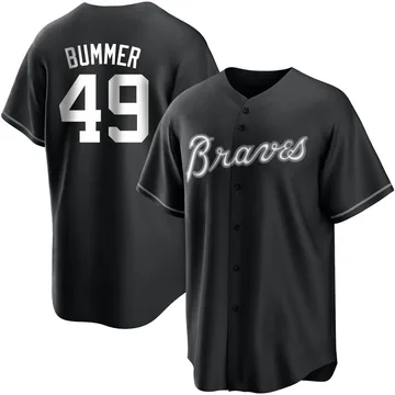 Aaron Bummer Men's Atlanta Braves Replica Jersey - Black/White