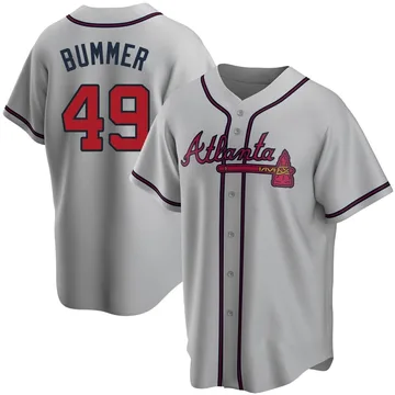 Aaron Bummer Men's Atlanta Braves Replica Road Jersey - Gray