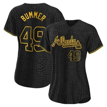 Aaron Bummer Women's Atlanta Braves Authentic Snake Skin City Jersey - Black