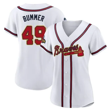 Aaron Bummer Women's Atlanta Braves Authentic White 2022 Program Jersey - Gold