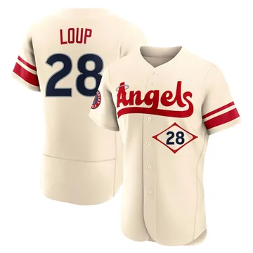 Aaron Loup Men's Los Angeles Angels Authentic 2022 City Connect Jersey - Cream