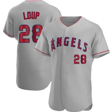 Aaron Loup Men's Los Angeles Angels Authentic Road Jersey - Gray