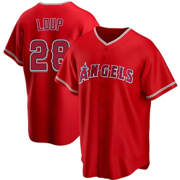 Aaron Loup Men's Los Angeles Angels Replica Alternate Jersey - Red