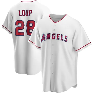 Aaron Loup Men's Los Angeles Angels Replica Home Jersey - White