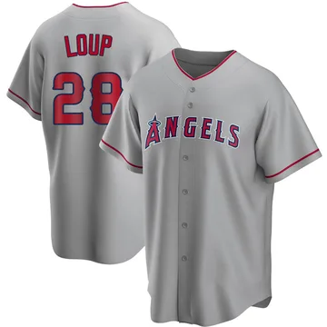 Aaron Loup Men's Los Angeles Angels Replica Silver Road Jersey