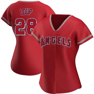 Aaron Loup Women's Los Angeles Angels Authentic Alternate Jersey - Red