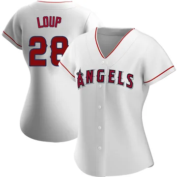 Aaron Loup Women's Los Angeles Angels Authentic Home Jersey - White