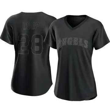 Aaron Loup Women's Los Angeles Angels Authentic Pitch Fashion Jersey - Black