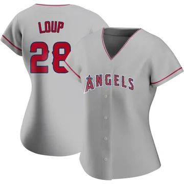 Aaron Loup Women's Los Angeles Angels Authentic Silver Road Jersey