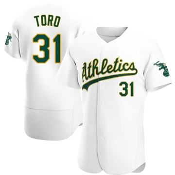 Abraham Toro Men's Oakland Athletics Authentic Home Jersey - White