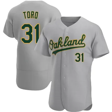 Abraham Toro Men's Oakland Athletics Authentic Road Jersey - Gray