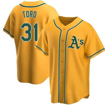 Abraham Toro Men's Oakland Athletics Replica Alternate Jersey - Gold