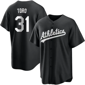 Abraham Toro Men's Oakland Athletics Replica Jersey - Black/White