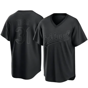 Abraham Toro Men's Oakland Athletics Replica Pitch Fashion Jersey - Black