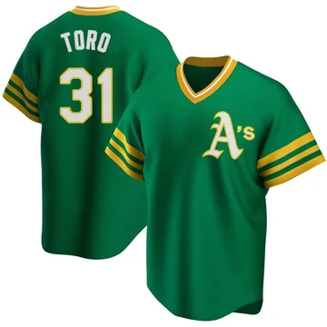 Abraham Toro Men's Oakland Athletics Replica R Kelly Road Cooperstown Collection Jersey - Green