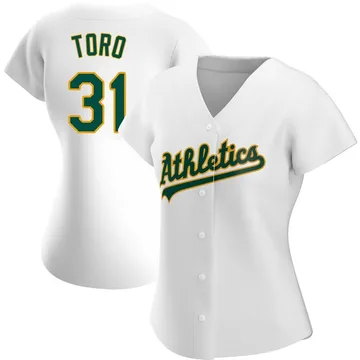 Abraham Toro Women's Oakland Athletics Authentic Home Jersey - White