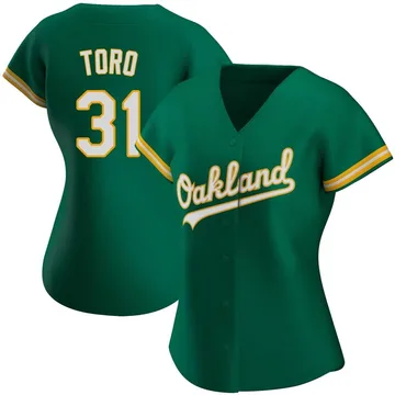 Abraham Toro Women's Oakland Athletics Authentic Kelly Alternate Jersey - Green