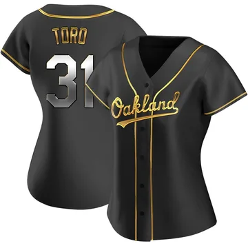 Abraham Toro Women's Oakland Athletics Replica Alternate Jersey - Black Golden