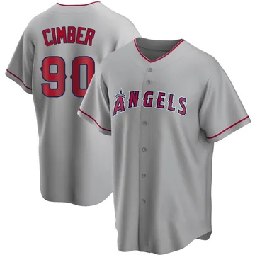 Adam Cimber Men's Los Angeles Angels Replica Silver Road Jersey