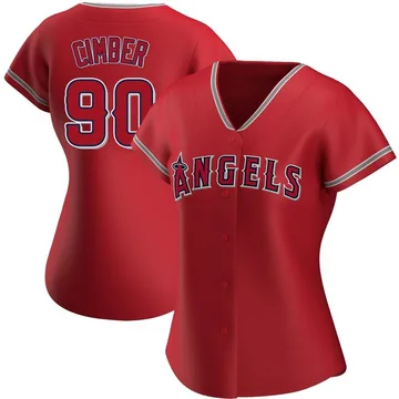 Adam Cimber Women's Los Angeles Angels Authentic Alternate Jersey - Red