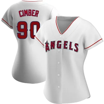 Adam Cimber Women's Los Angeles Angels Authentic Home Jersey - White