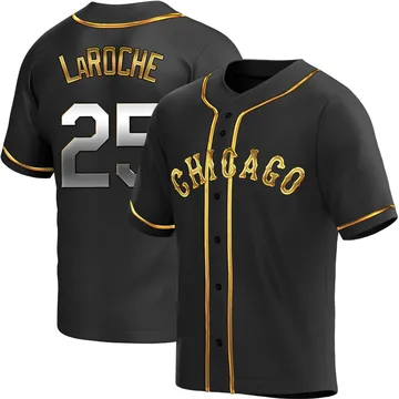 Adam LaRoche Men's Chicago White Sox Replica Alternate Jersey - Black Golden