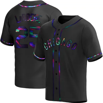 Adam LaRoche Men's Chicago White Sox Replica Alternate Jersey - Black Holographic