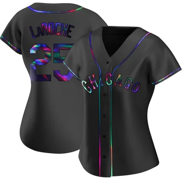 Adam LaRoche Women's Chicago White Sox Replica Alternate Jersey - Black Holographic