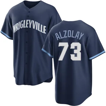 Adbert Alzolay Men's Chicago Cubs Replica 2021 City Connect Jersey - Navy