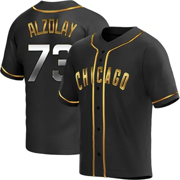 Adbert Alzolay Men's Chicago Cubs Replica Alternate Jersey - Black Golden