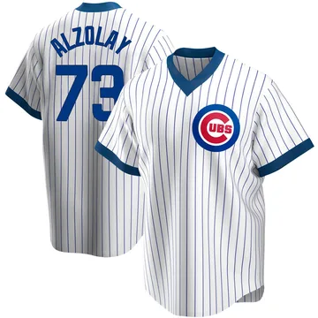 Adbert Alzolay Men's Chicago Cubs Replica Home Cooperstown Collection Jersey - White